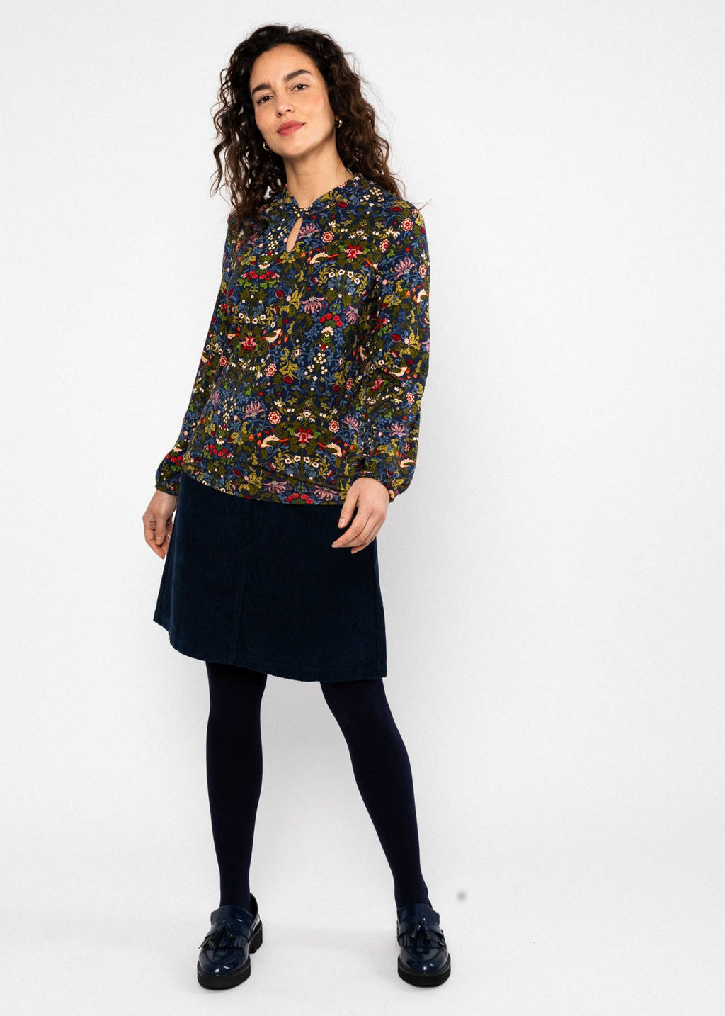 Blutsgeschwister Shirt "Oh my Knot" blau/bunt gemustert
