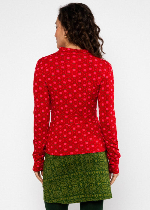Blutsgeschwister Jacke "Parade of Grace" rot geblümt