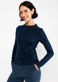 Blutsgeschwister Pullover "Safe and Warm Turtle" blau/gemustert