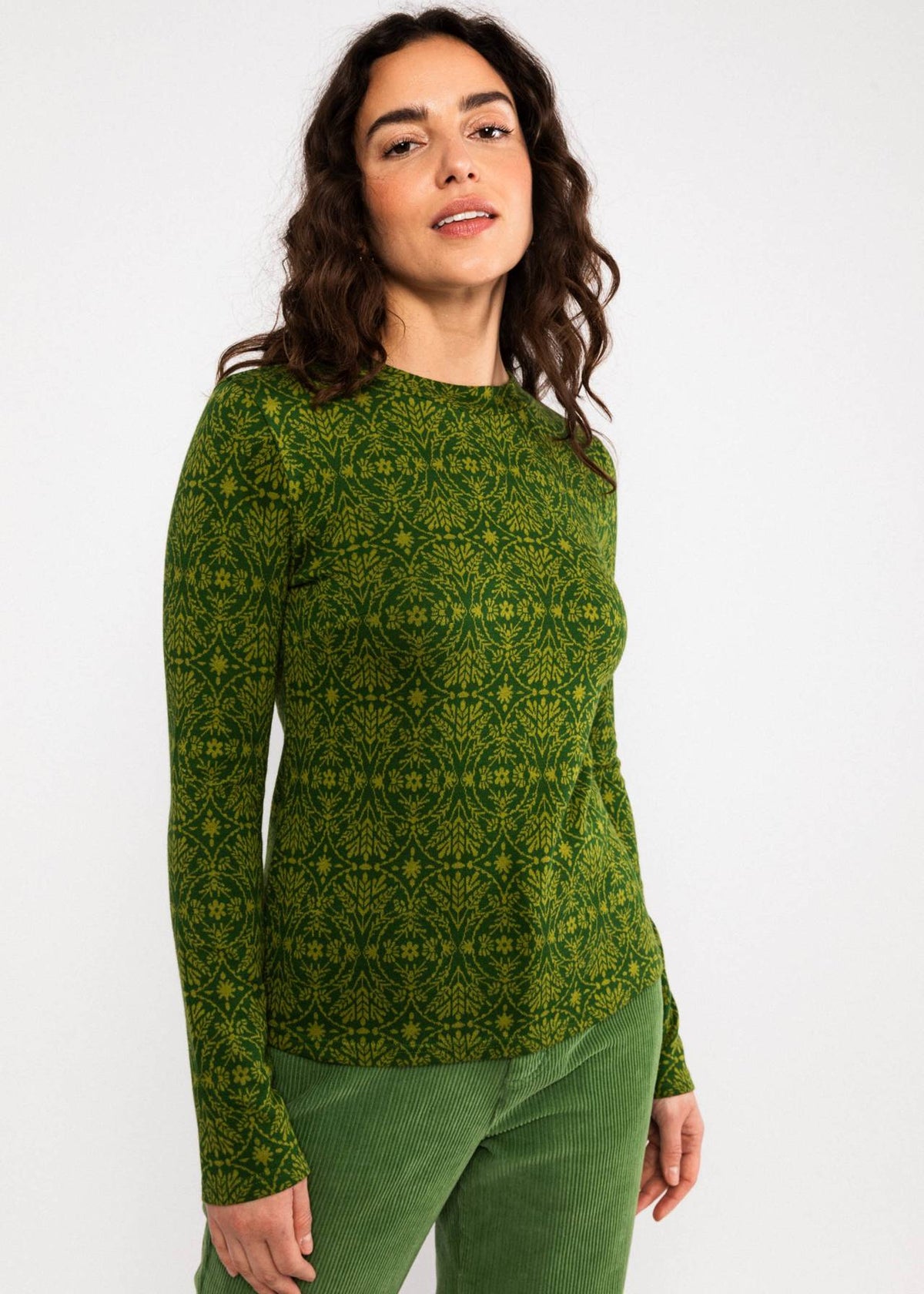 Blutsgeschwister Pullover "Safe and Warm Turtle" grün/gemustert