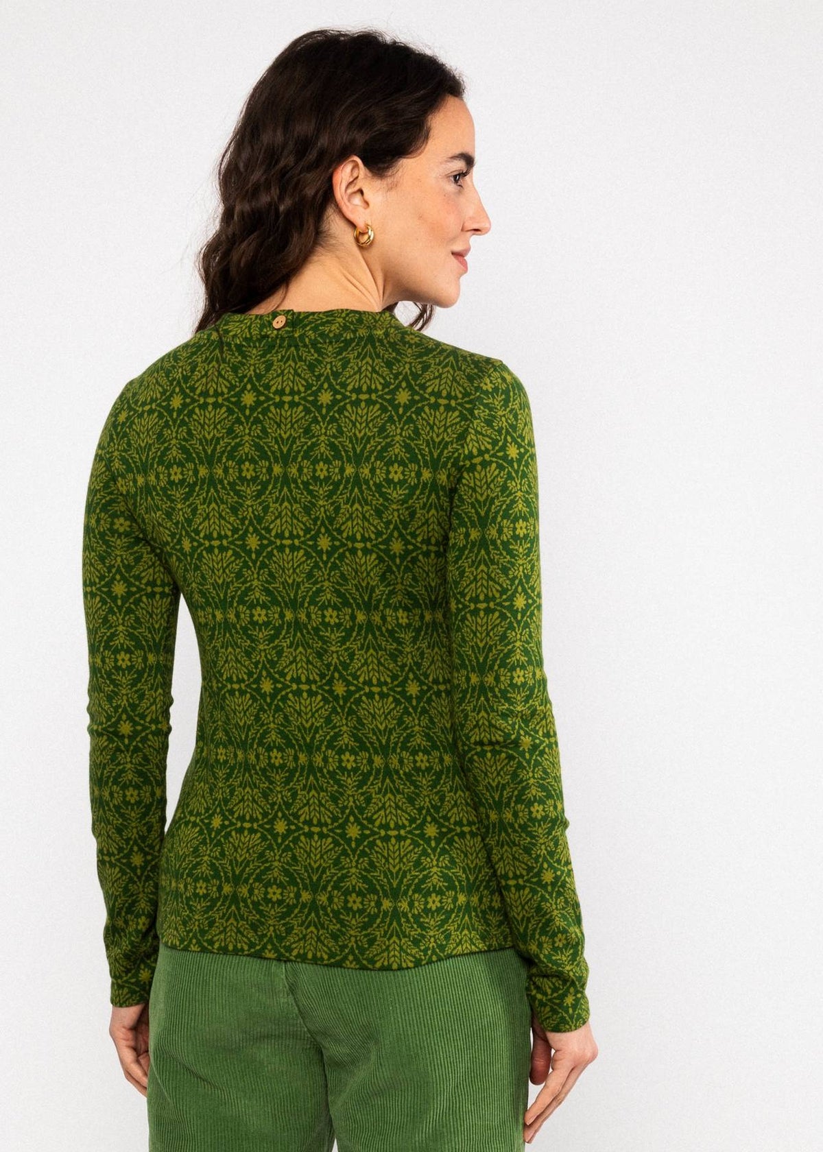 Blutsgeschwister Pullover "Safe and Warm Turtle" grün/gemustert