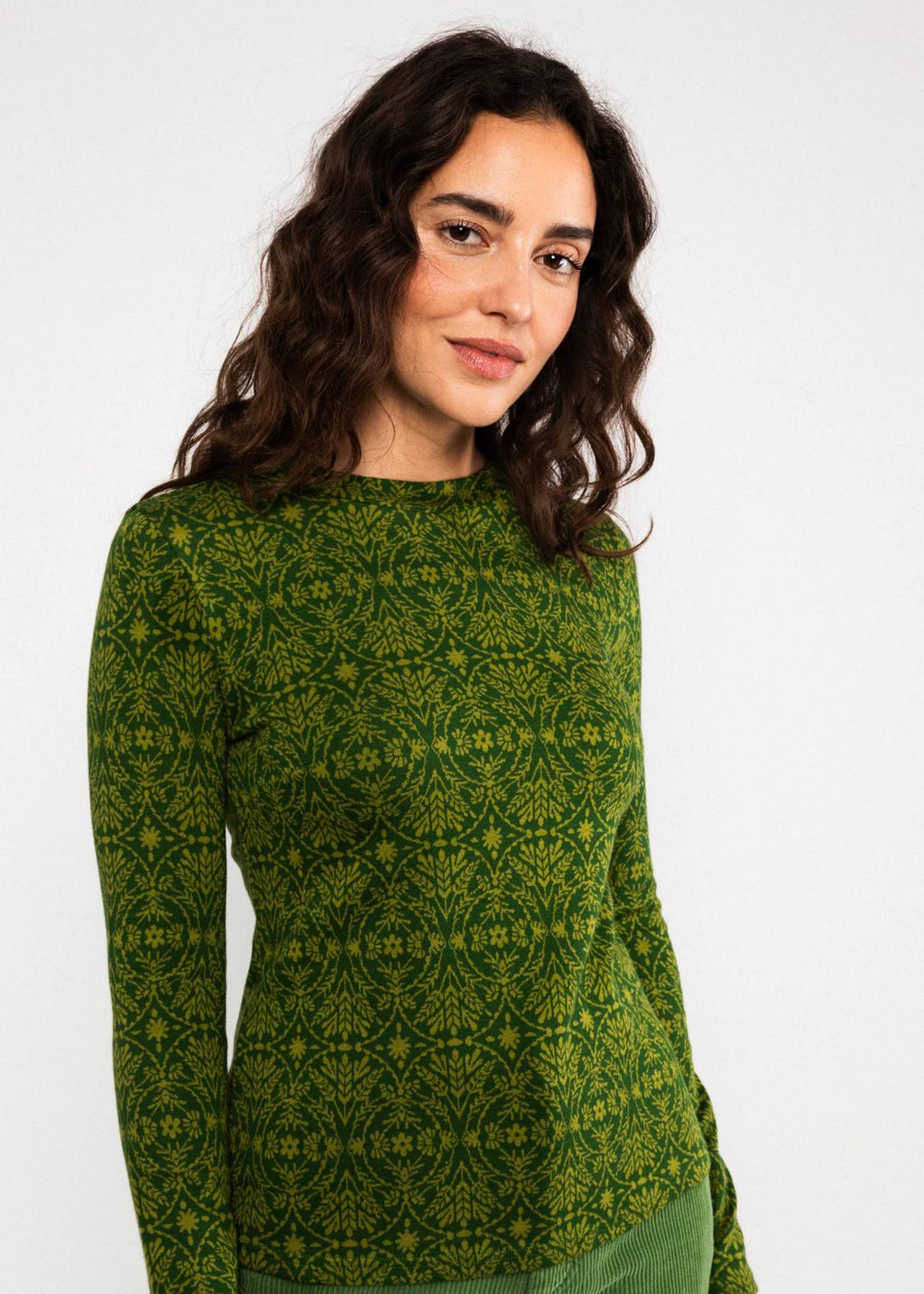 Blutsgeschwister Pullover "Safe and Warm Turtle" grün/gemustert