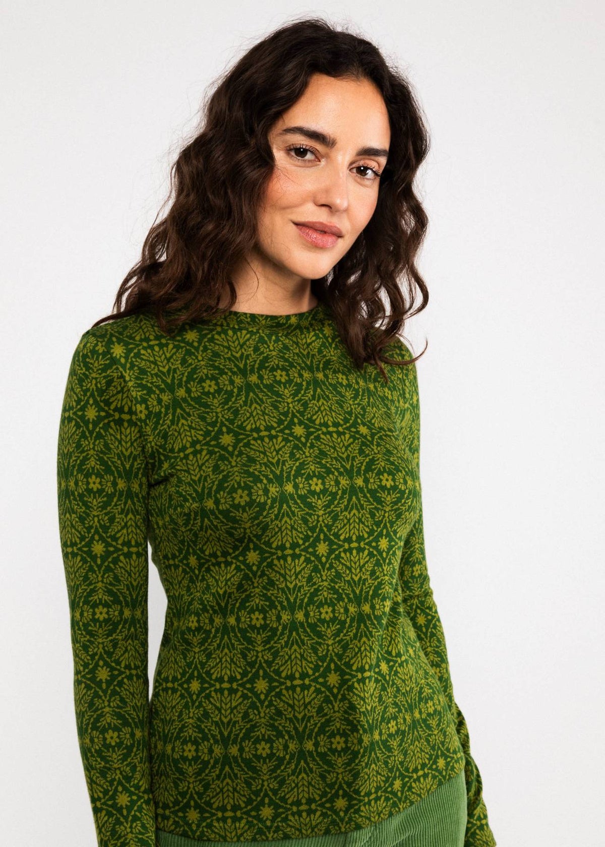 Blutsgeschwister Pullover "Safe and Warm Turtle" grün/gemustert