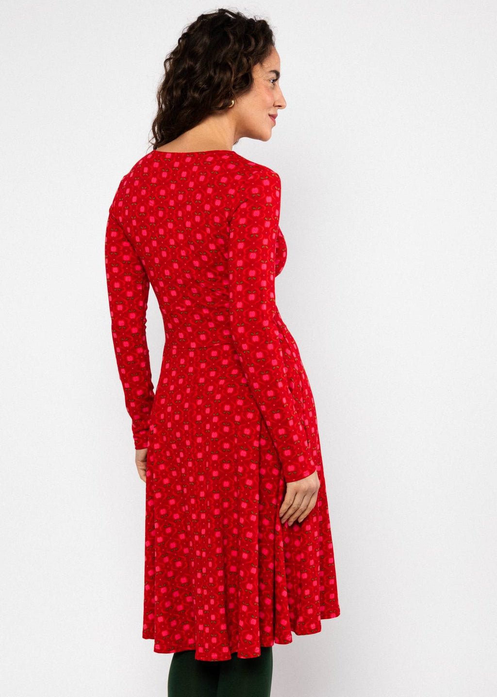 Blutsgeschwister Kleid "Shalala Tralala" rot/gemustert