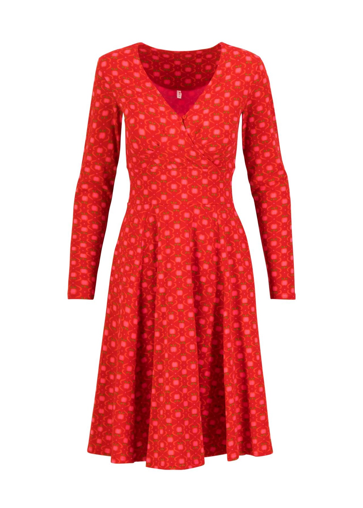 Blutsgeschwister Kleid "Shalala Tralala" rot/gemustert