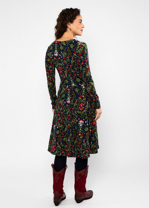 Blutsgeschwister Kleid "Shalala Tralala" grün/gemustert