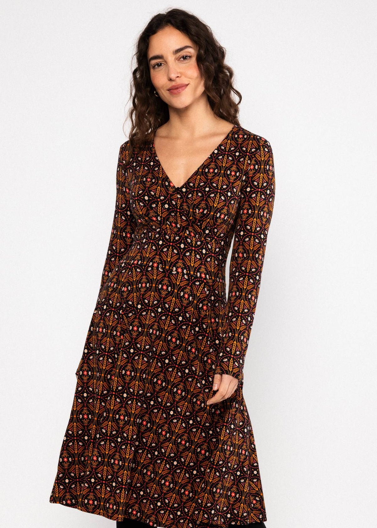 Blutsgeschwister Kleid "Shalala Tralala" braun/gemustert