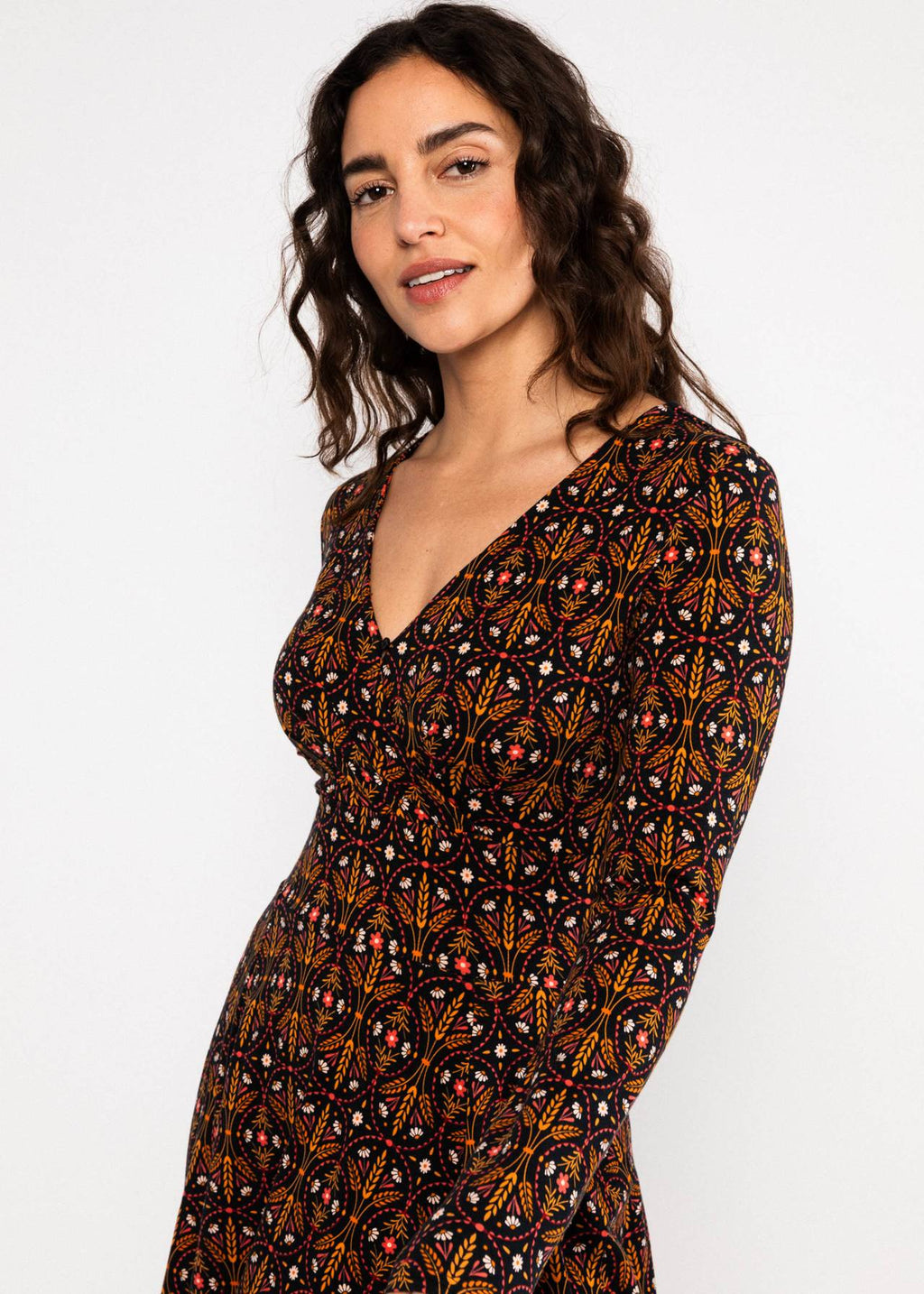 Blutsgeschwister Kleid "Shalala Tralala" braun/gemustert