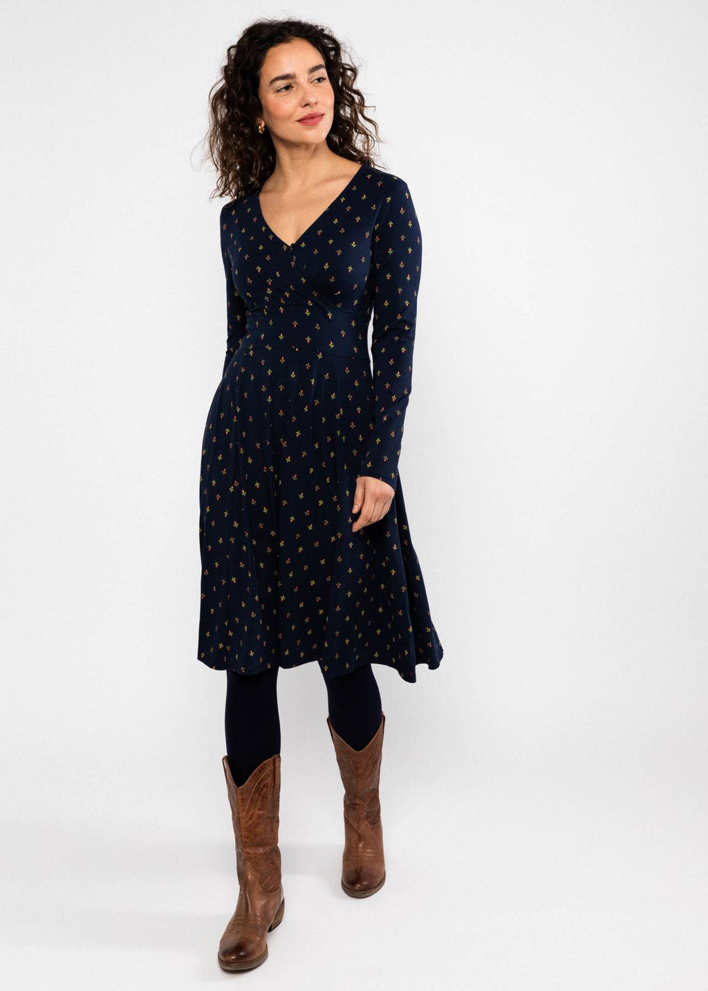 Blutsgeschwister Kleid "Shalala Tralala" blau/gemustert