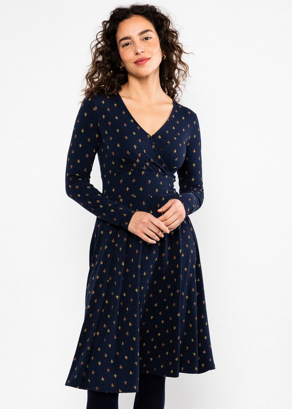 Blutsgeschwister Kleid "Shalala Tralala" blau/gemustert