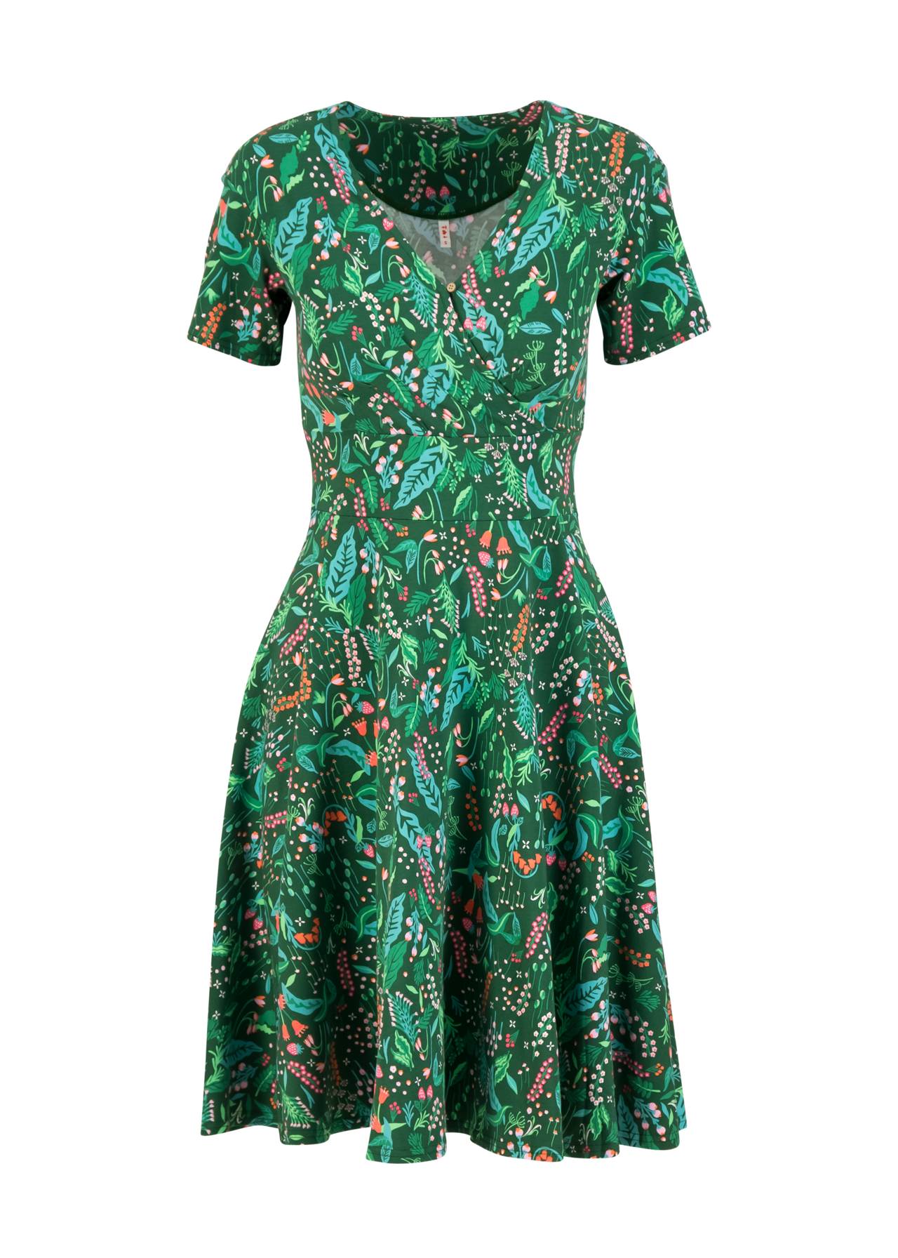 Blutsgeschwister Kleid "Shalala Tralala Spring" grün/gemustert