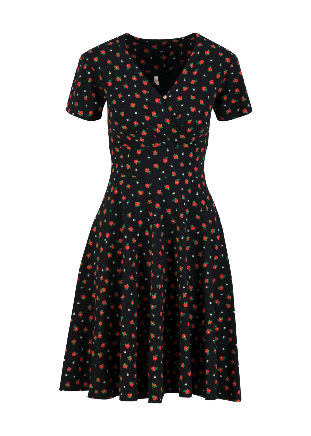 Blutsgeschwister Kleid "Shalala Tralala Spring " schwarz/geblümt