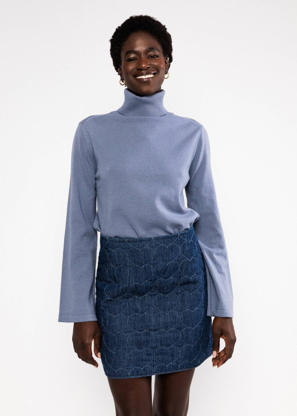 Blutsgeschwister Rock "Solène" blau/Herz
