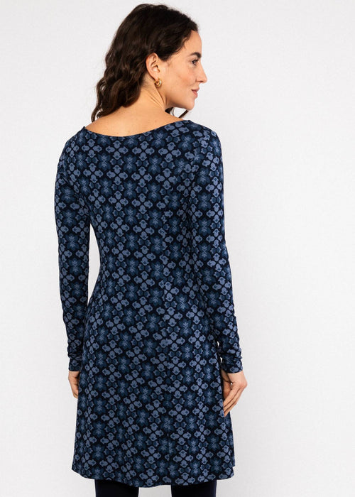 Blutsgeschwister Kleid "Swing Lovers" blau/gemustert