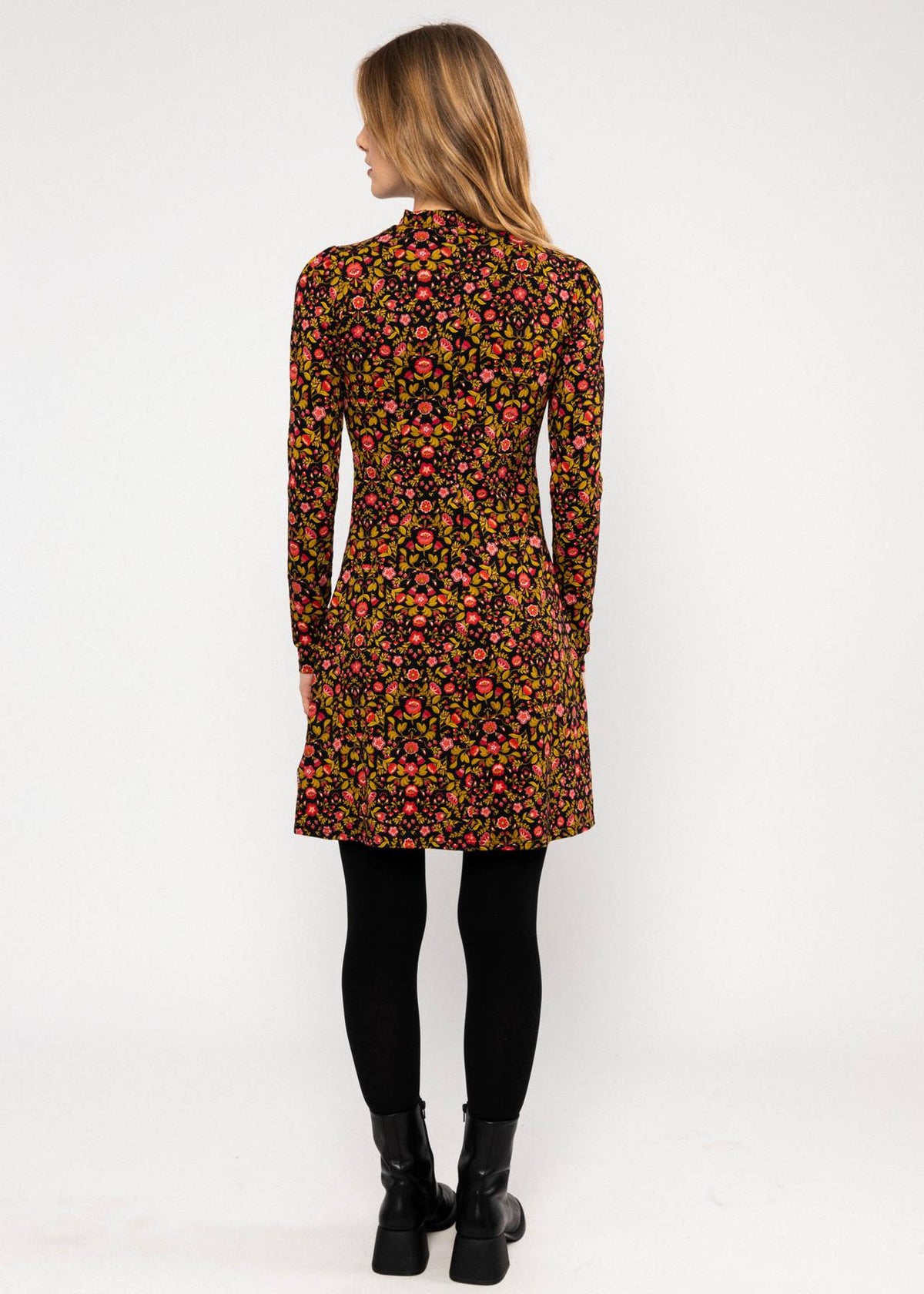 Blutsgeschwister Kleid "Tiny Peephole" braun/gemustert