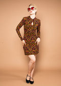 Blutsgeschwister Kleid "Tiny Peephole" braun/gemustert
