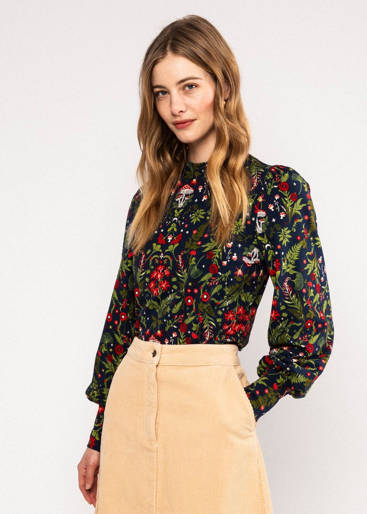 Blutsgeschwister Shirt "Whimsical Delight" blau/gemustert