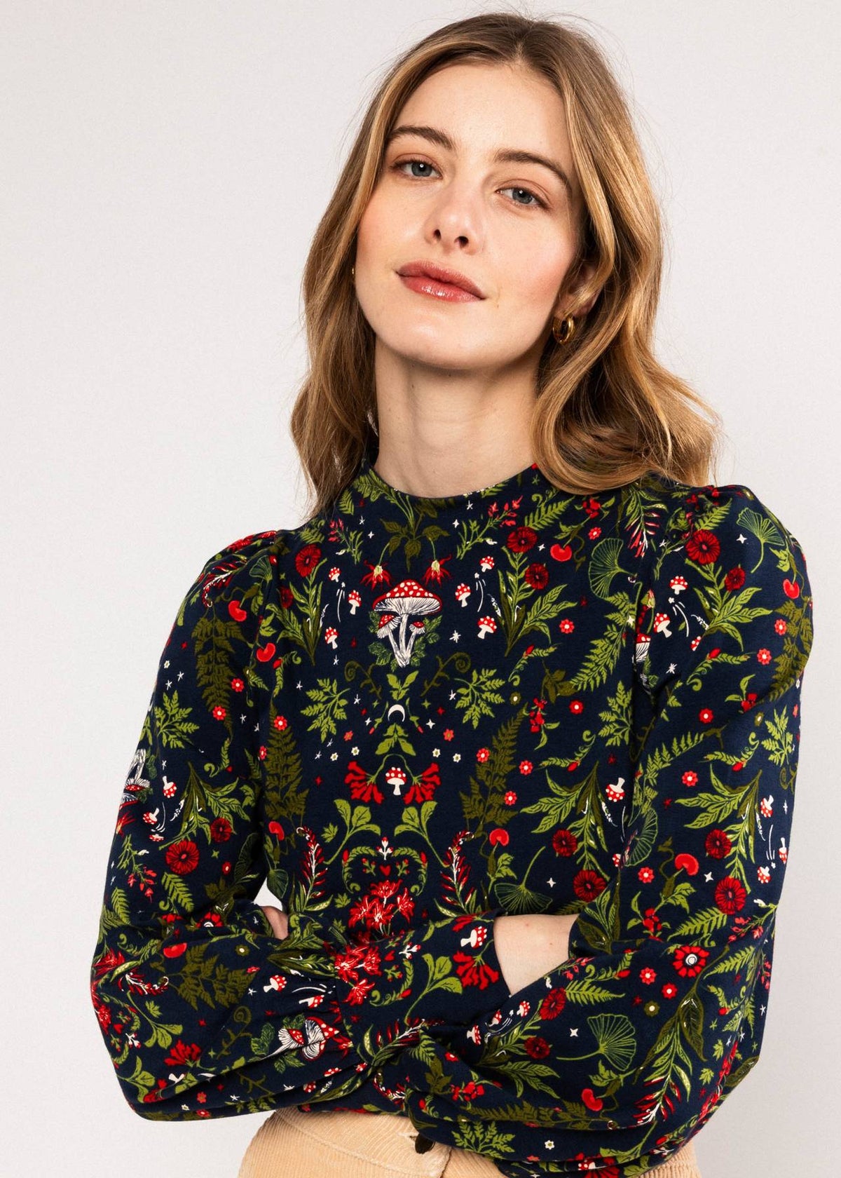 Blutsgeschwister Shirt "Whimsical Delight" blau/gemustert