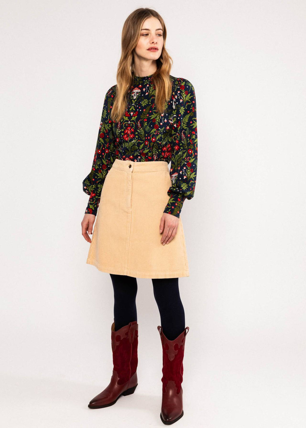 Blutsgeschwister Shirt "Whimsical Delight" blau/gemustert
