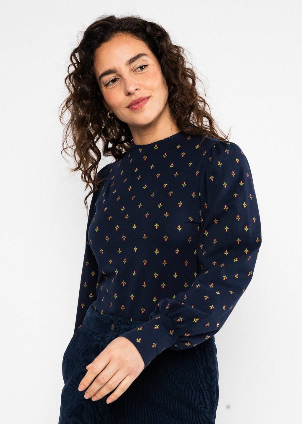 Blutsgeschwister Shirt "Whimsical Delight" blau/gemustert