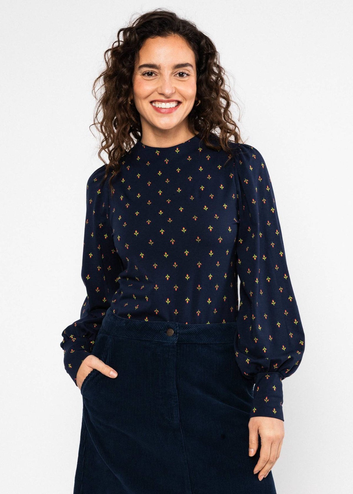 Blutsgeschwister Shirt "Whimsical Delight" blau/gemustert