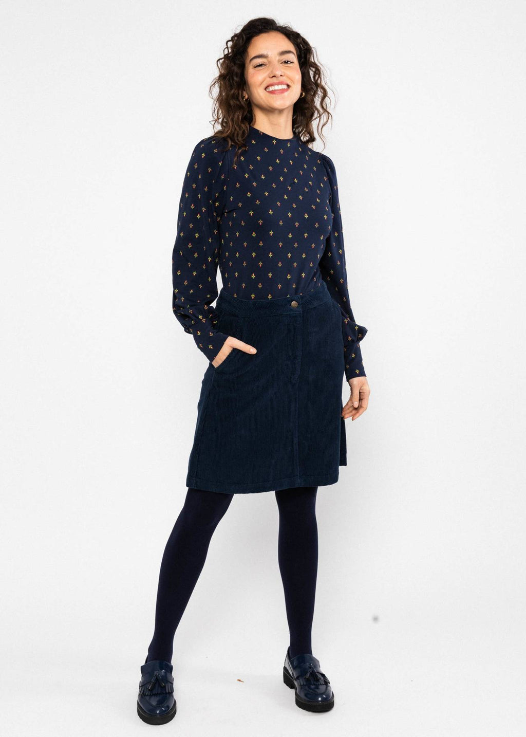 Blutsgeschwister Shirt "Whimsical Delight" blau/gemustert