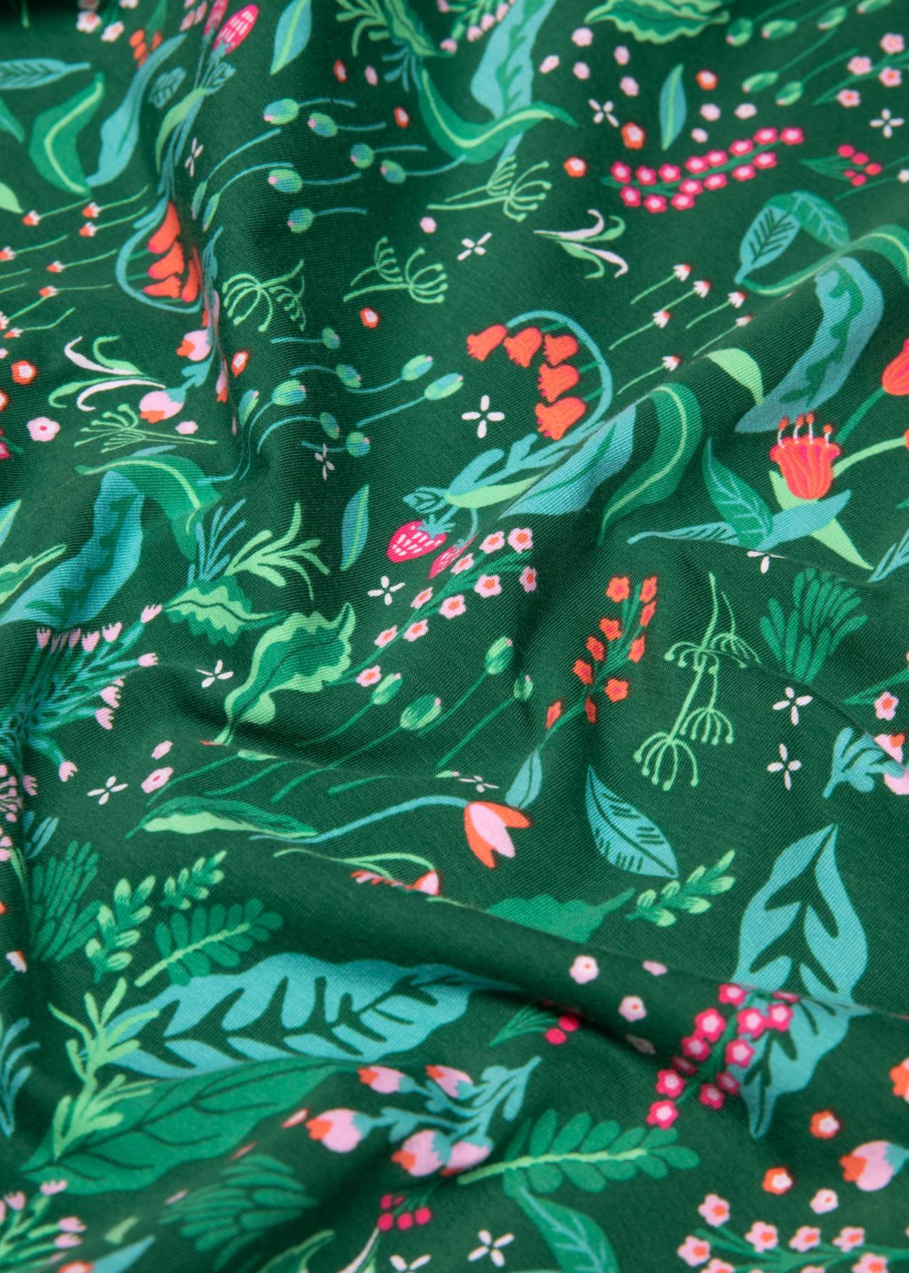 Blutsgeschwister Kleid "Shalala Tralala Spring" grün/gemustert