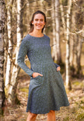 Scandic Kleid "Yvettina" blau/gemustert