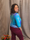 Miranda Merra Big-Shirt "Merreszauber" blau/gemustert