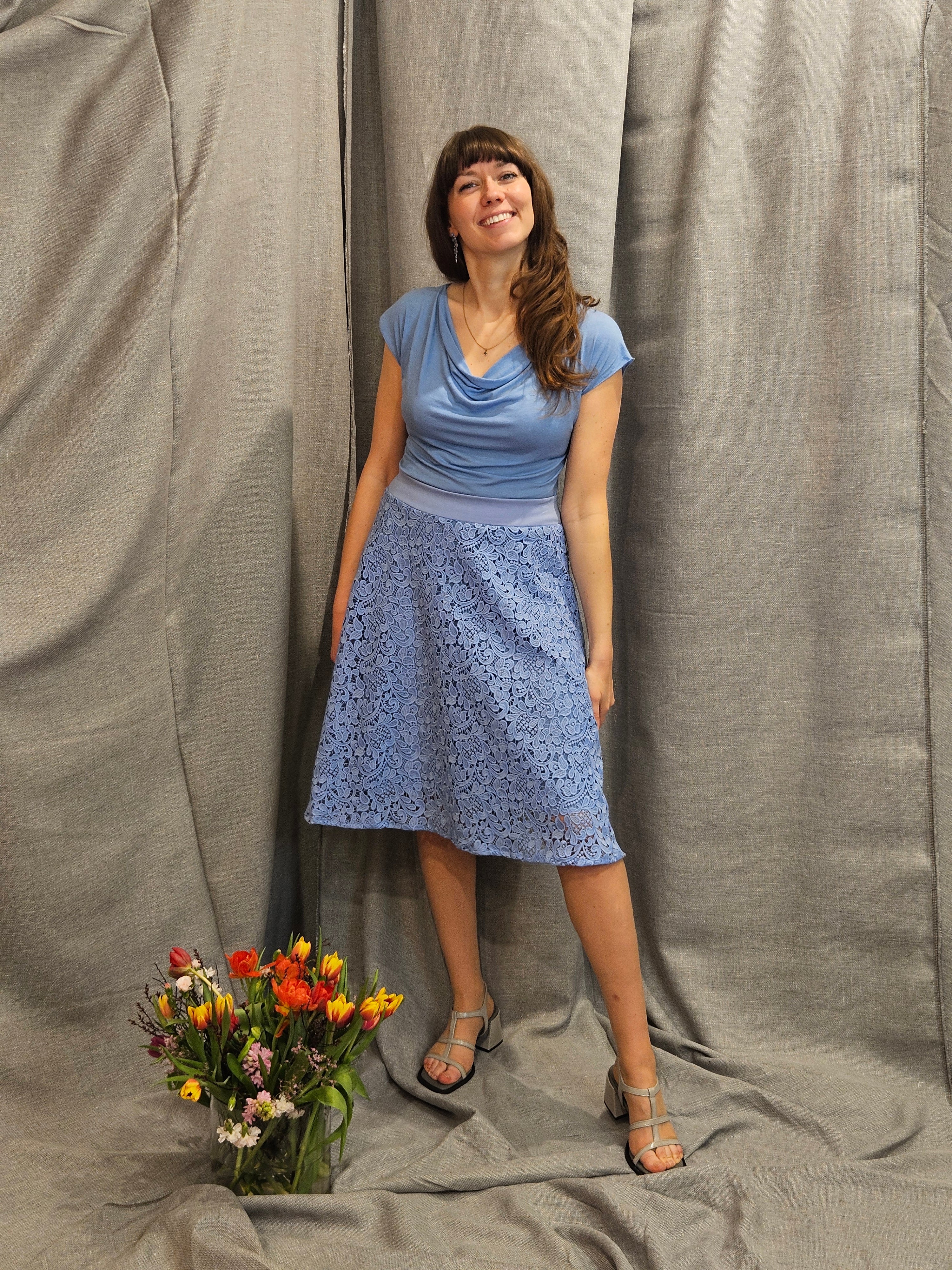 Miranda Merra Rock "Himmelblau" blau/hellblau