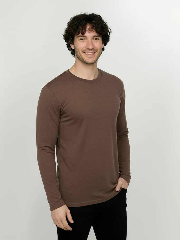 Greenbomb Shirt aus Merinowolle "Earth Wood" braun