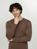 Greenbomb Shirt aus Merinowolle "Earth Wood" braun