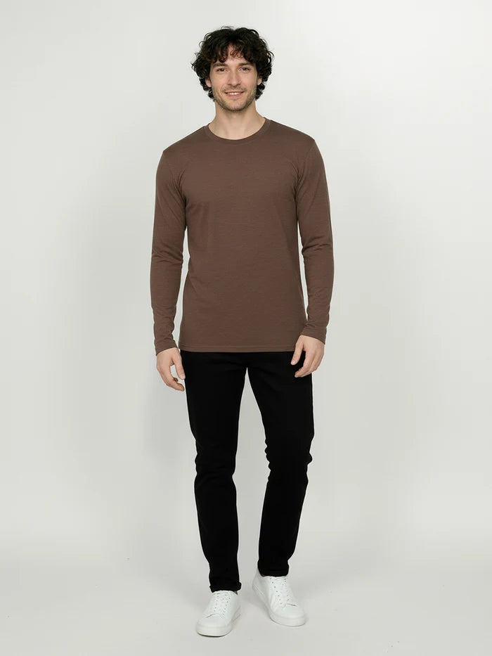 Greenbomb Shirt aus Merinowolle "Earth Wood" braun