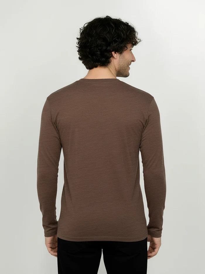 Greenbomb Shirt aus Merinowolle "Earth Wood" braun