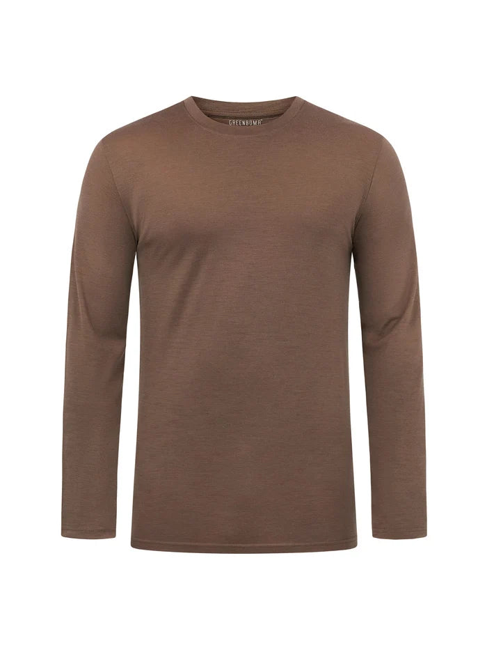 Greenbomb Shirt aus Merinowolle "Earth Wood" braun