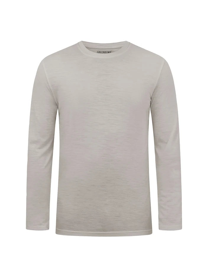 Greenbomb Shirt langarm "Sandstone" creme