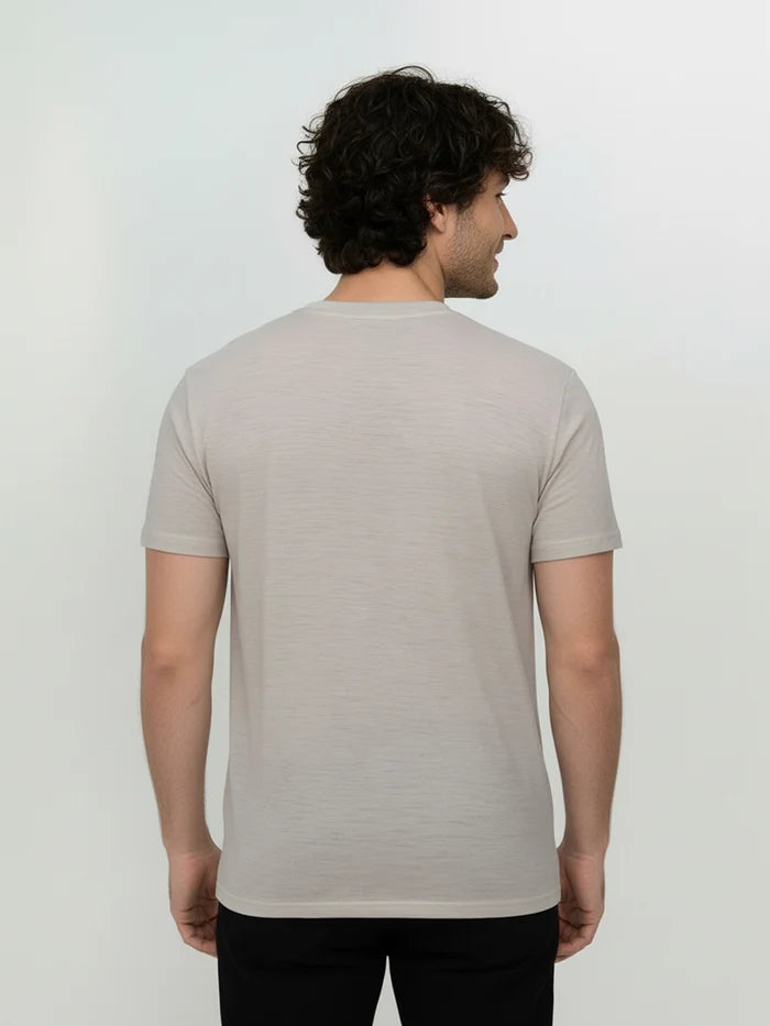 Greenbomb T-Shirt aus Merinowolle "Bike Destination" grau/Berg