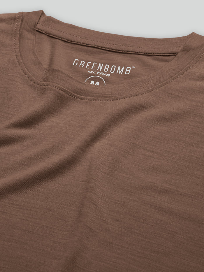 Greenbomb Shirt aus Merinowolle "Earth Wood" braun