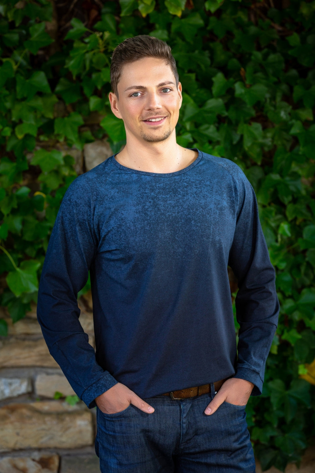 Miranda Merra Shirt langarm "Matthias" blau
