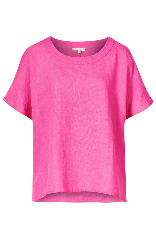 Himalaya Blusenshirt aus Leinen "Toppa" pink
