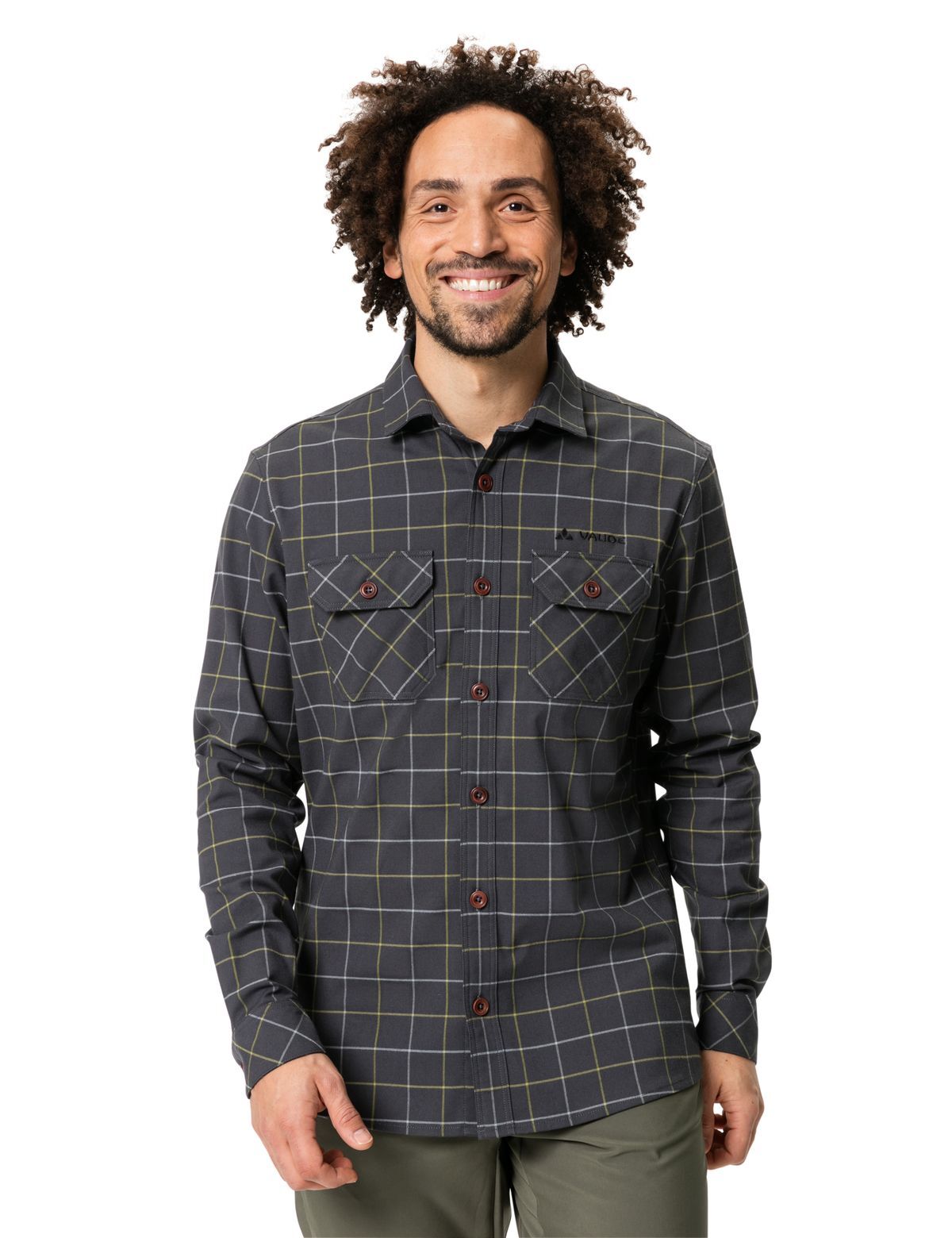 Vaude Hemd langarm grau/kariert