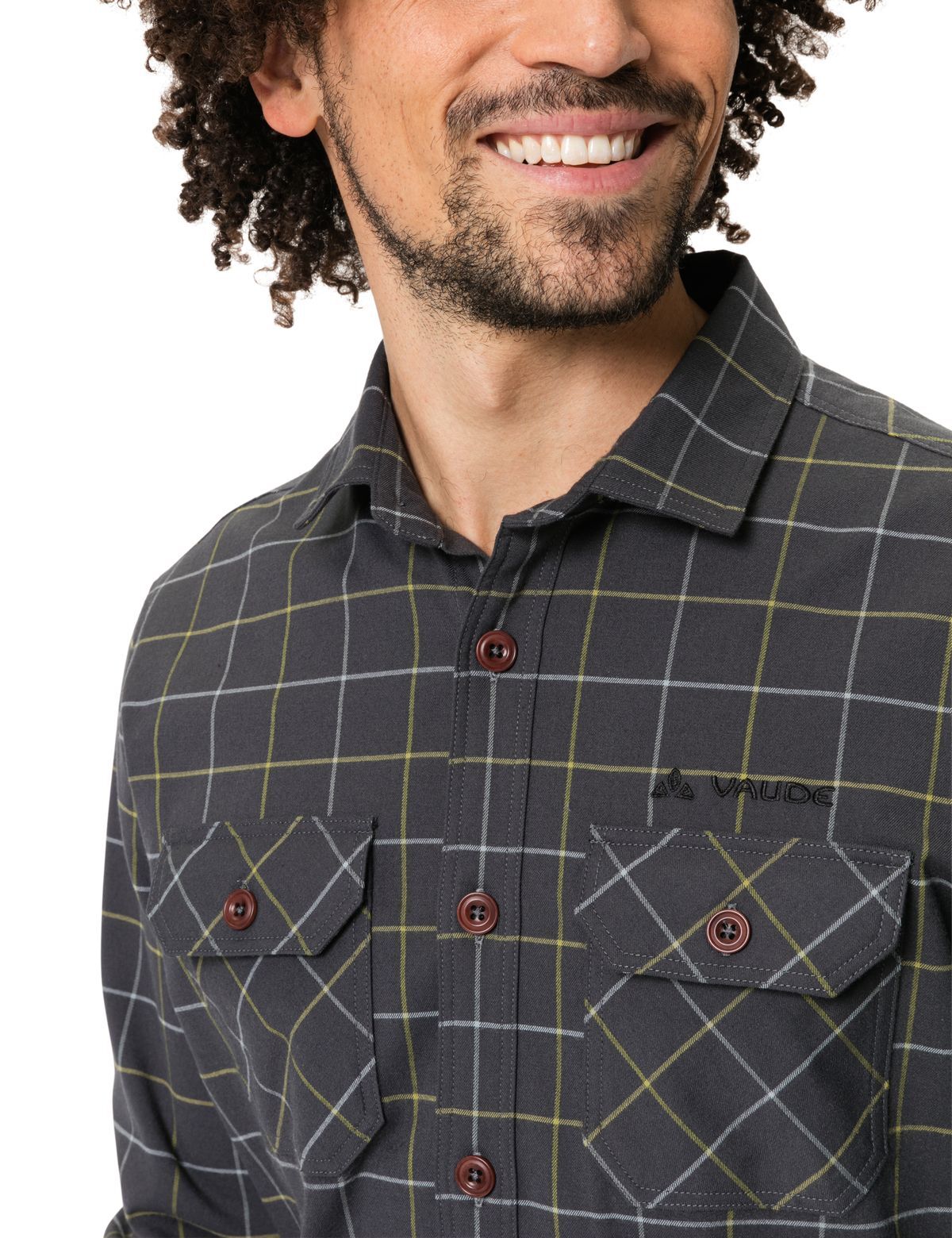 Vaude Hemd langarm grau/kariert