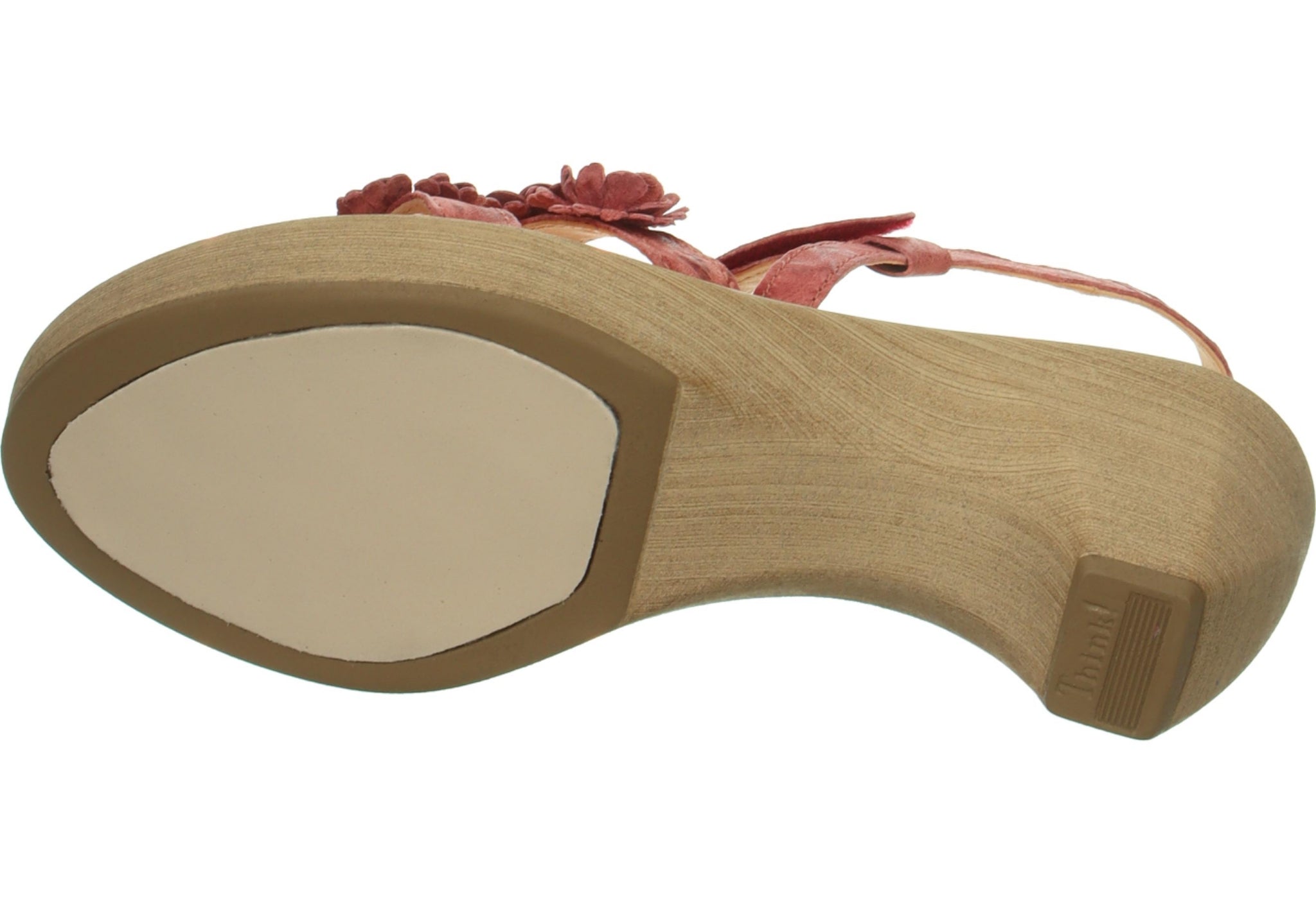 Think Sandalette "Zeppa" rosè/geblümt