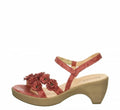Think Sandalette "Zeppa" rosè/geblümt