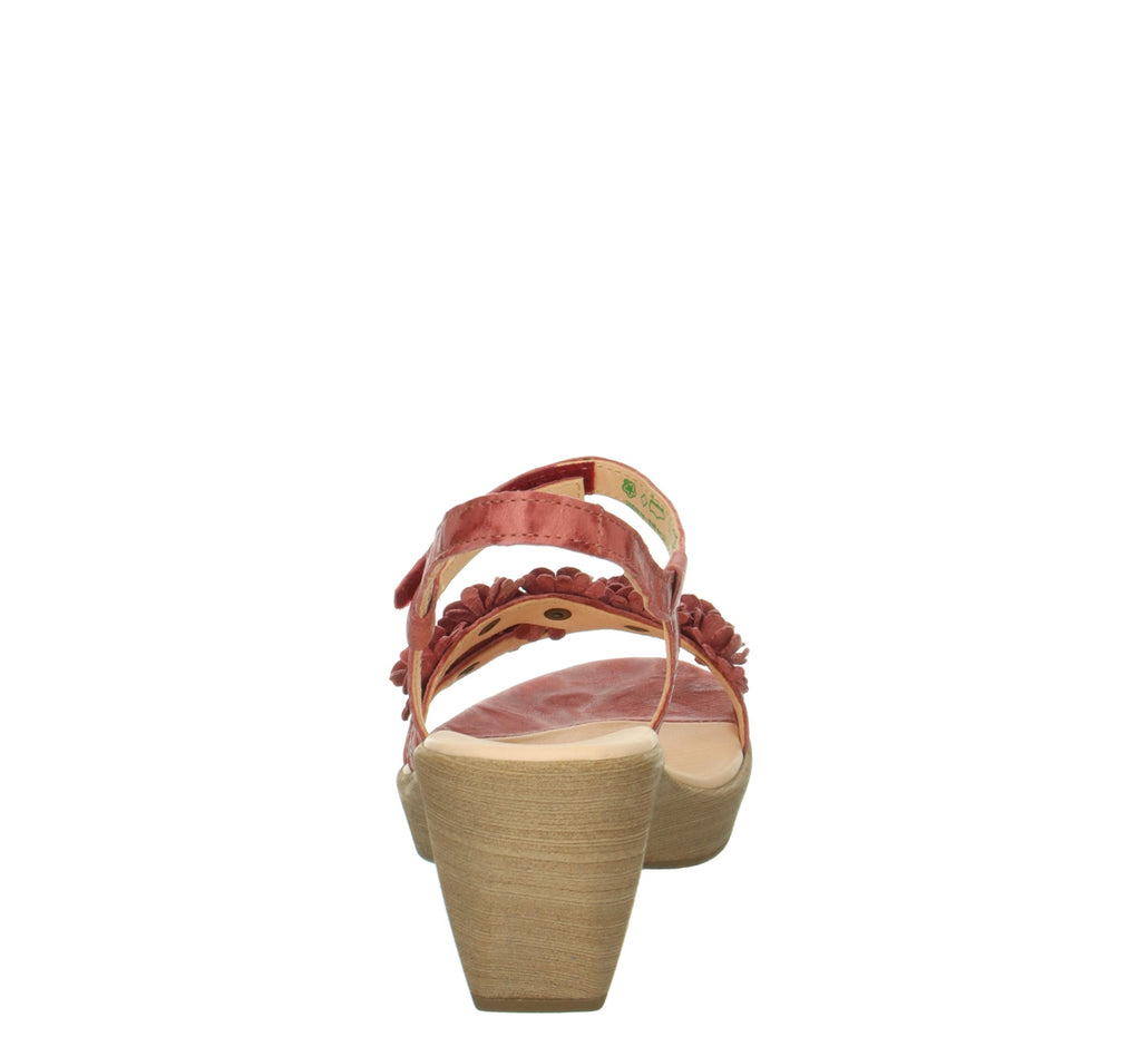 Think Sandalette "Zeppa" rosè/geblümt