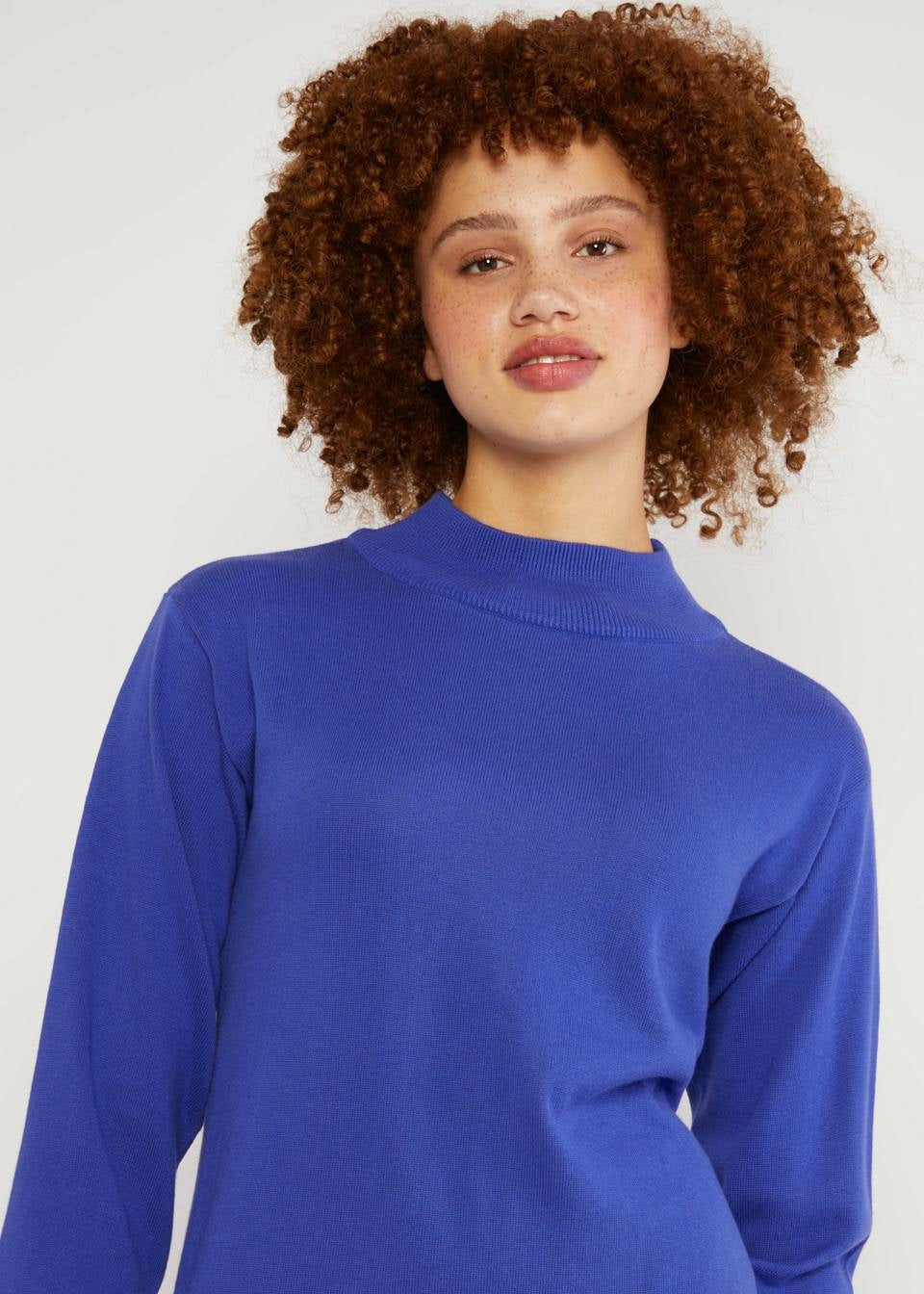 Blutsgeschwister Kleid aus Strick "Straight and Easy" blau