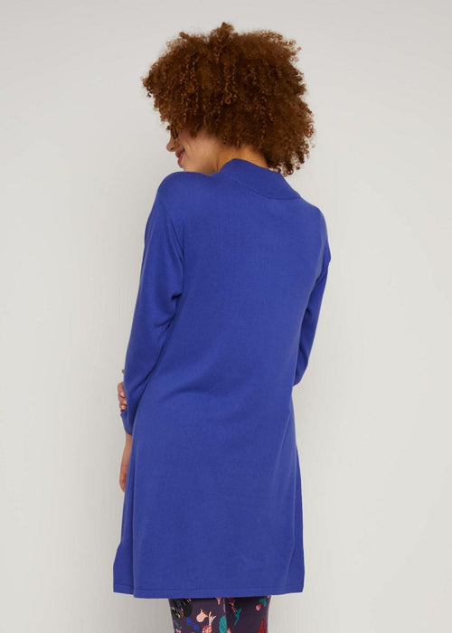 Blutsgeschwister Kleid aus Strick "Straight and Easy" blau