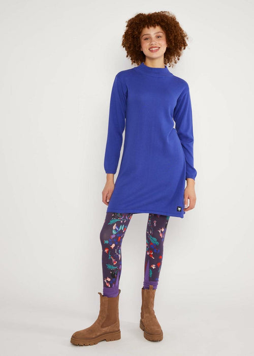 Blutsgeschwister Kleid aus Strick "Straight and Easy" blau