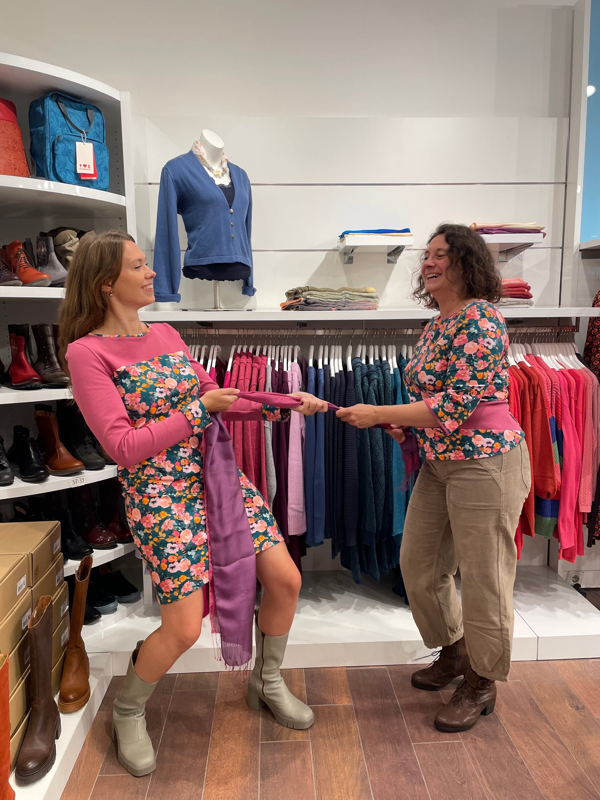 Miranda Merra Shirt "Pink Flower" pink bunt/geblümt