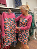 Miranda Merra Kleid "Pink Flower" pink bunt/geblümt